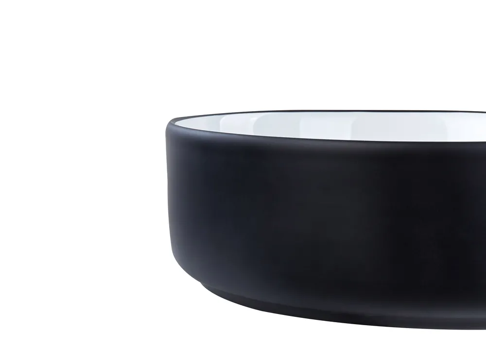 Countertop Basin CALIG ⌀ 360 mm Ceramic Black/ White_922407