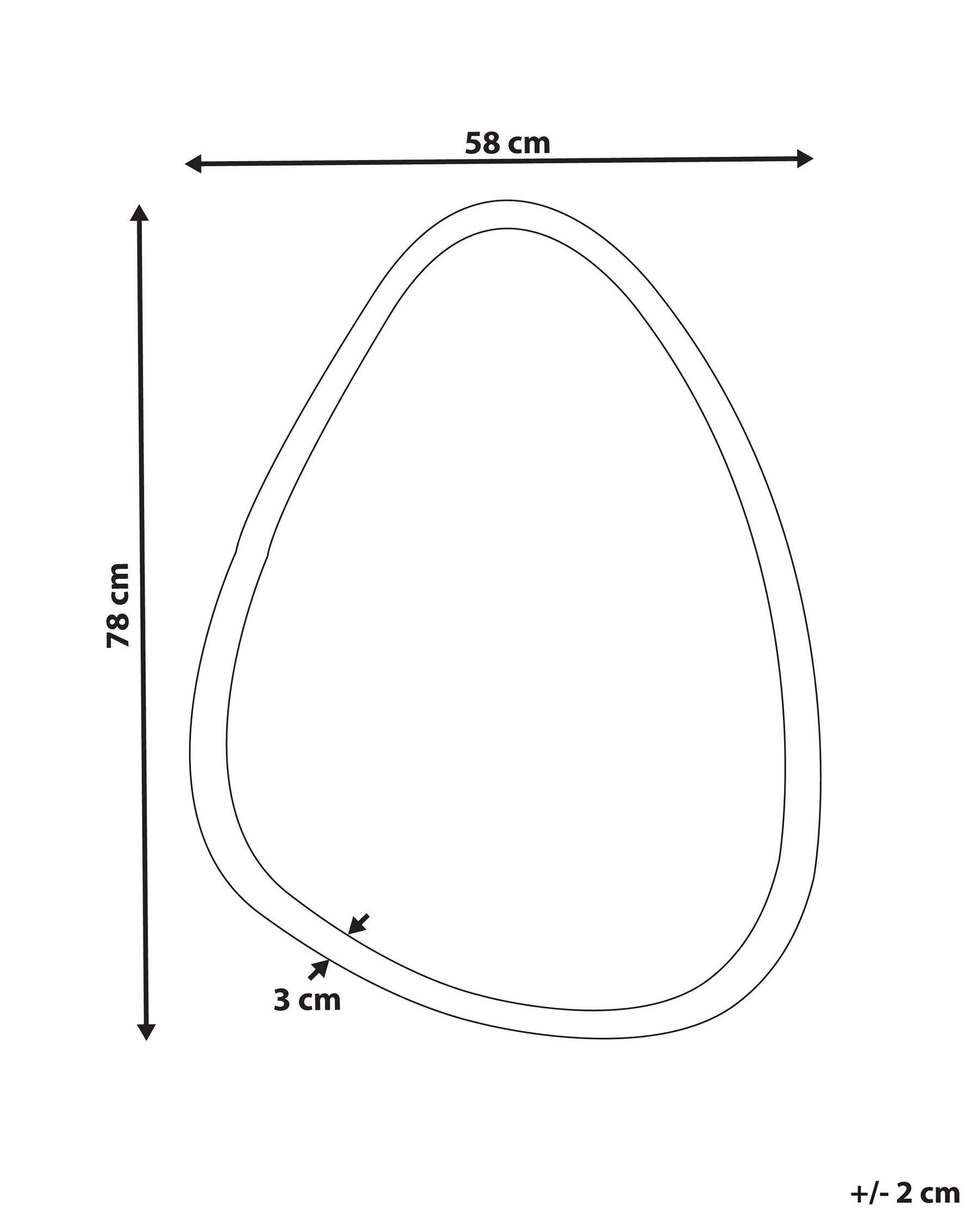 Lustro łazienkowe LED BETHUNE 58 cm 78 cm Srebrny_844409