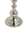 Metal Candlestick 24 cm Silver BUSAT _765642