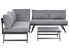 Loungesett 5-seters aluminium grå COCCORINO_853526