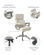 Directeursstoel GALLANT Kunstleer Beige_995385