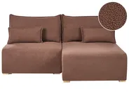Modular Corner Sofa NERBO Boucle Brown Left Hand_1034372