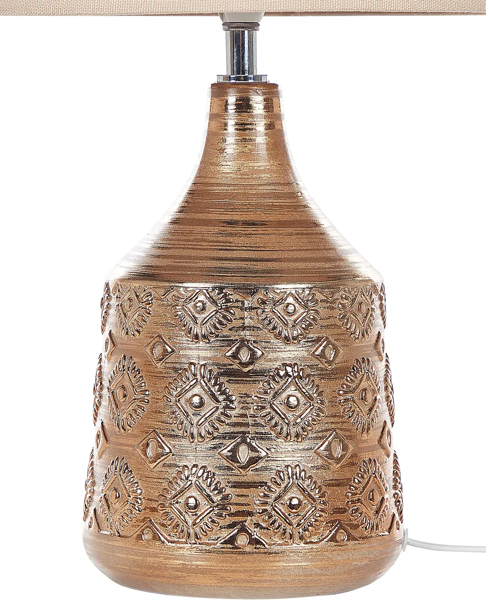 Table Lamp WARI Ceramic Golden Brown_822879