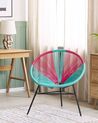 PE Rattan Accent Chair Blue and Pink ACAPULCO_815656