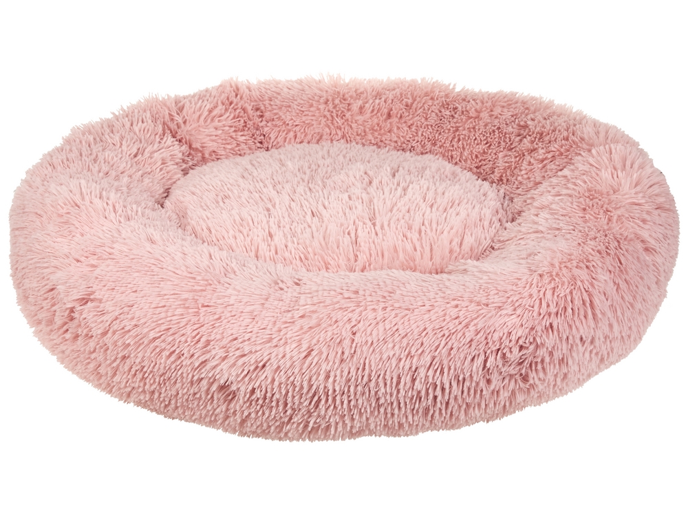 Fluffy pink dog bed discount