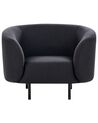 Fekete kárpitozott fotel LOEN_920325