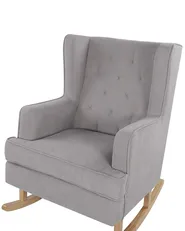 Rocking Chair TRONDHEIM Fabric Light Grey_775780