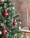 Weihnachtskugel 8er Set BRILLANT Glas Rot