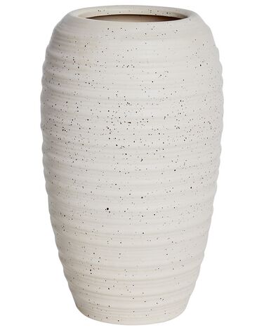 Stoneware Flower Vase 36 cm White LENOK