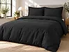 Duvet Cover Set PARKROSE 200 x 200 cm Sateen Cotton Black