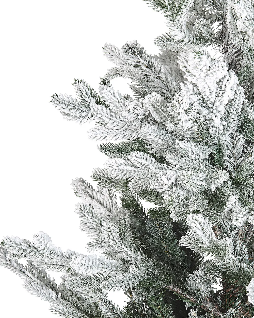 Artificial Snowy Christmas Tree BRISCO 210 cm White - Beliani.cz