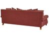 3 Seater Fabric Sofa Red EIKE_918832