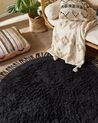 Kulatý bavlněný koberec ⌀ 140 cm černý BITLIS_837854