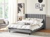 Bed fluweel grijs 160 x 200 cm VILLETTE_930513