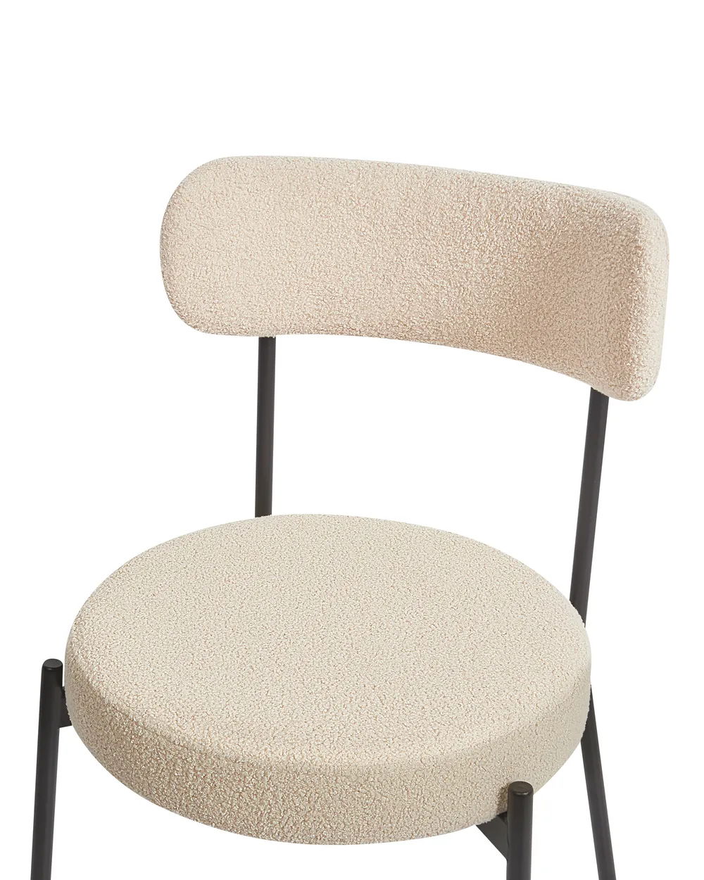 Set of 2 Dining Chairs ALLISON Boucle Light Beige_929049