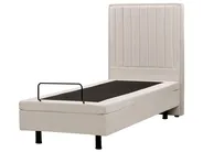 Bett verstellbar Stoff DUKE II 80 x 200 cm Hellbeige_910504