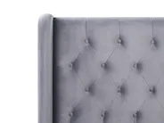 Bett mit Lattenrost Samtstoff FORBACH 140 x 200 cm Grau_819136