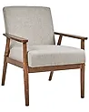 Armchair ESRUM Fabric Dark Brown/ Grey