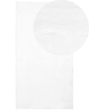 Koberec z umělé zaječí kožešiny 80 x 150 cm bílý MIRPUR