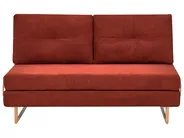 Sofa Bed 3 Seater JERSLEV Fabric Red_1012827