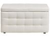 Faux Leather Storage Ottoman White MICHIGAN_804682