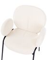 Lot de 2 chaises en bouclé blanc ELY_930098