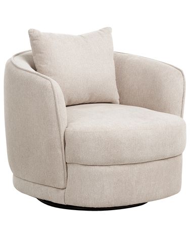 Fauteuil pivotant ANDALEN Tissu Beige clair