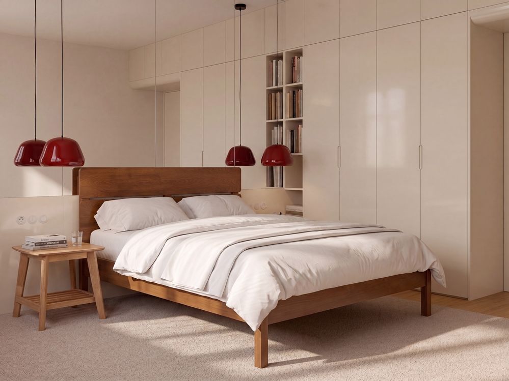 Bed Wood BOISSET 120 x 200 cm (EU Small Double) Dark Brown