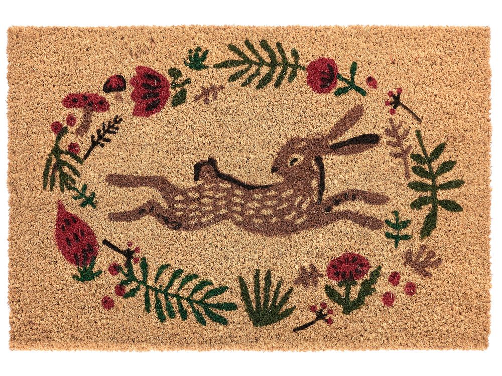 Covor intrare ANGONO Natural 60 x 90 cm Iepure sălbatic Fibră de nucă de cocos