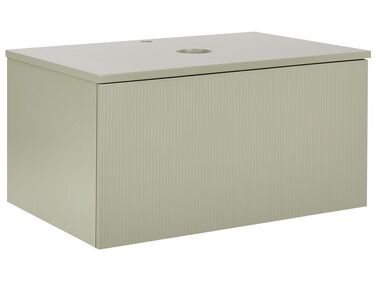 Bathroom Wall Mounted Cabinet 80 x 52 cm Green ALZIRA