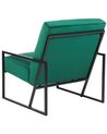 Fotel welurowy zielony DELARY_891302