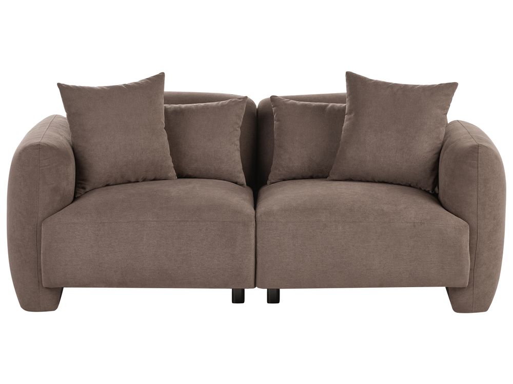 Sofa 3 Seater EKENES Fabric Brown
