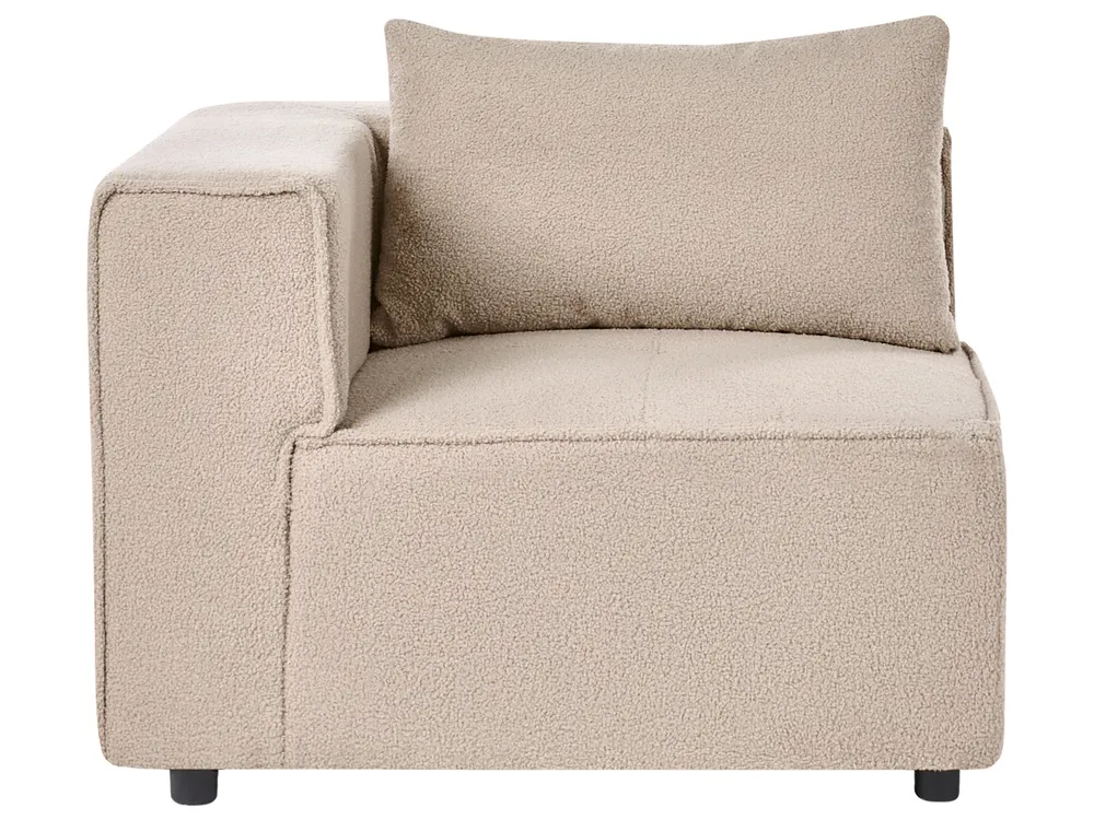 Divano angolare modulare 4 posti AXEBO Bouclé Beige Lato destro_1076152