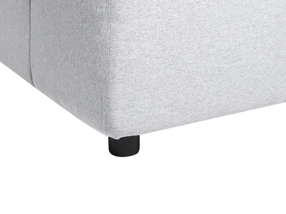 Corner Sofa 4 Seater TOMRA Fabric Light Grey Right Hand_848198