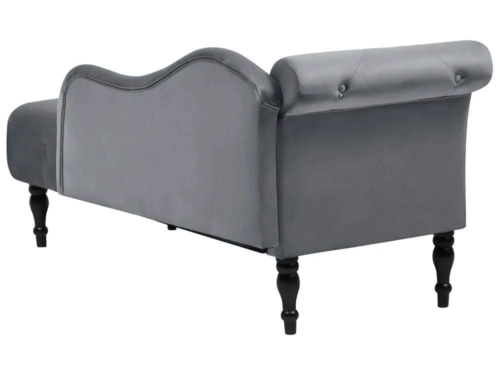 Chaise longue versione sinistra IVRY Velluto Grigio_929064