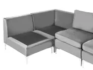 Modular U-Shape Sofa 6 Seater EVJA Velvet Grey_789327