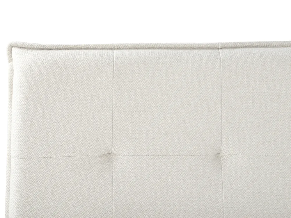 Łóżko Len syntetyczny LESTRE 160 x 200 cm Złamana biel_959967