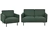 Living Room Set 3 Seater BREDA Fabric Green
