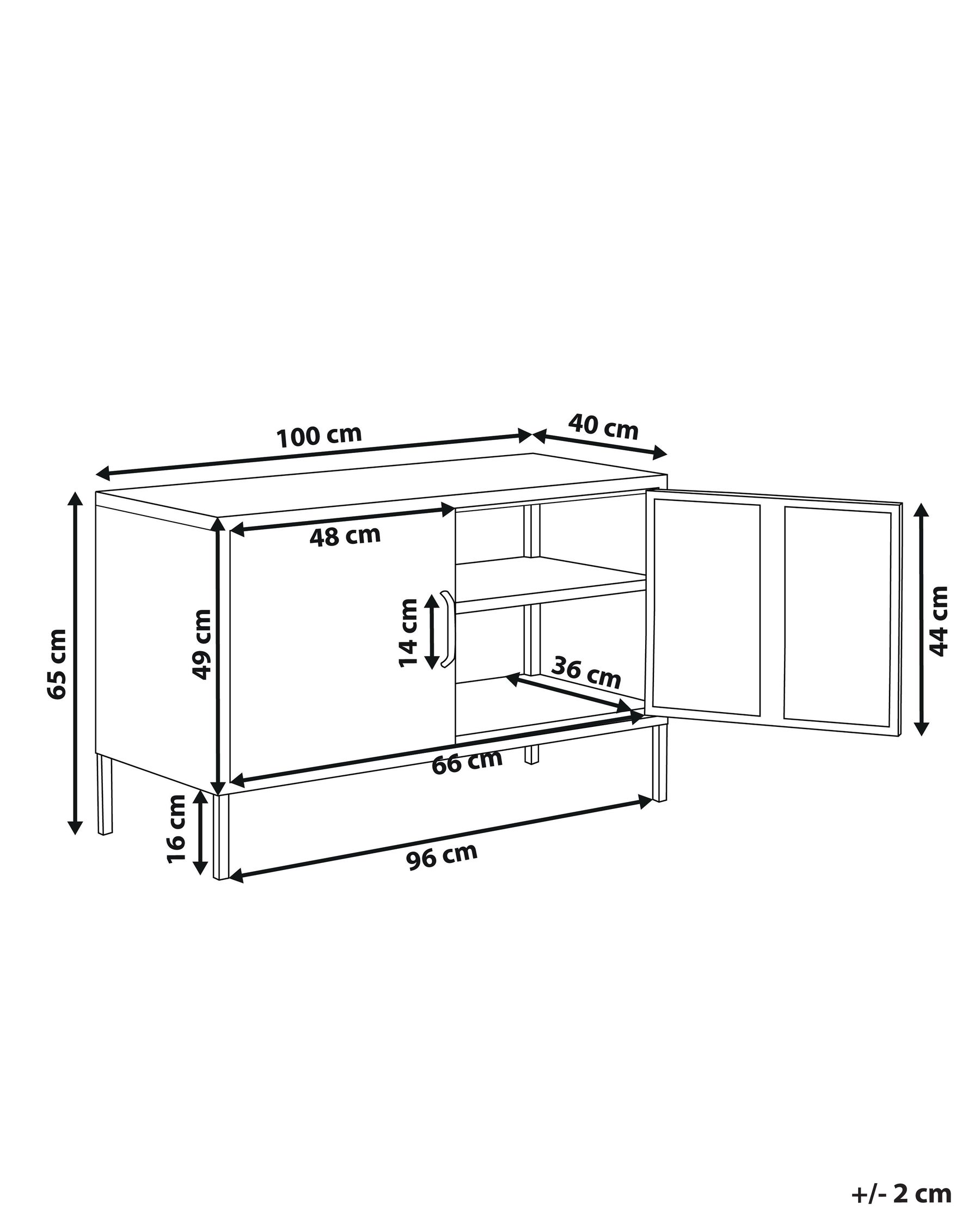 2 Door Metal Sideboard Green URIA_826152