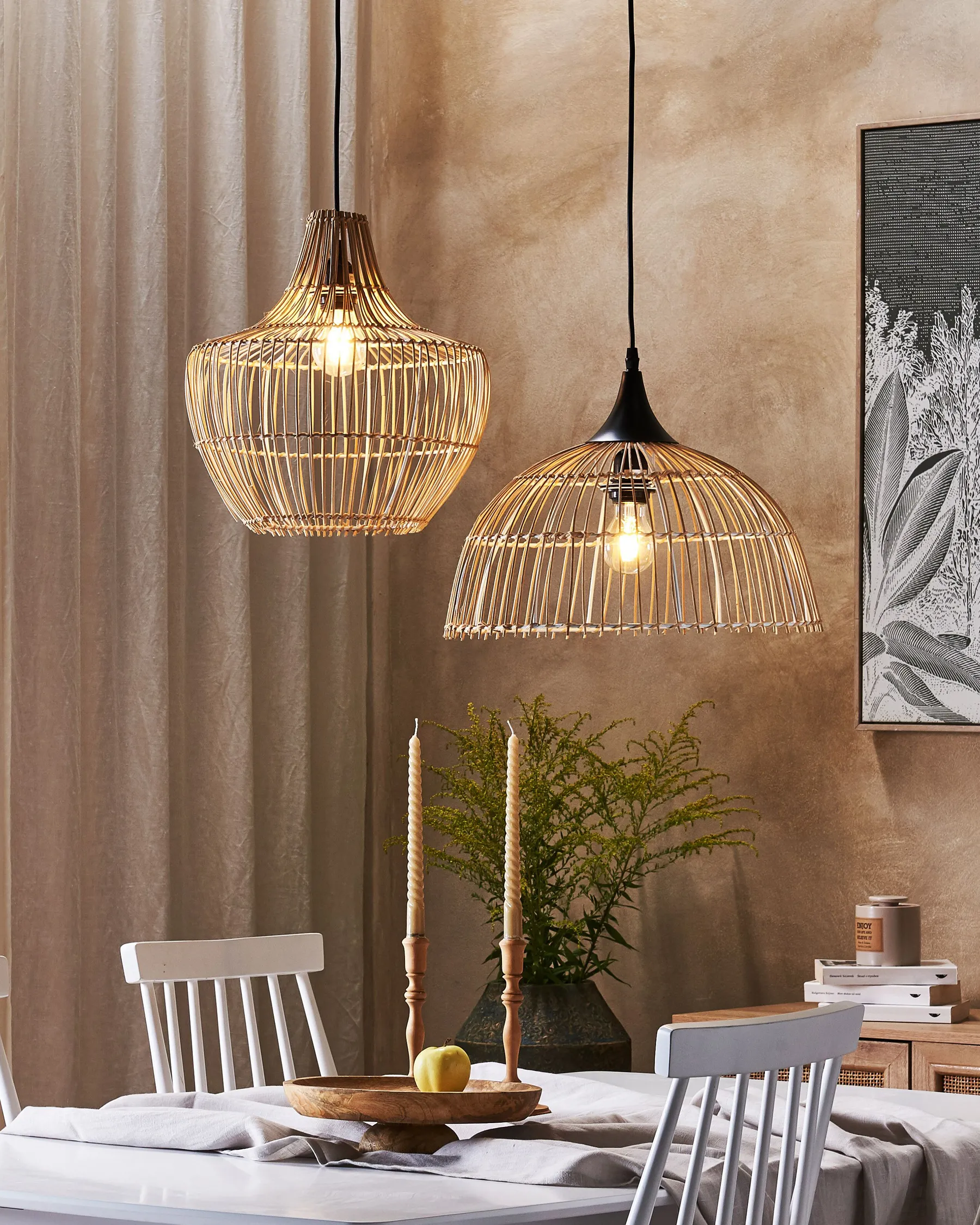 Pendant Lamp BARARIS Rattan Natural_827281