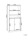 2 Door Storage Cabinet with Shelves White MUSCOVITE_929637