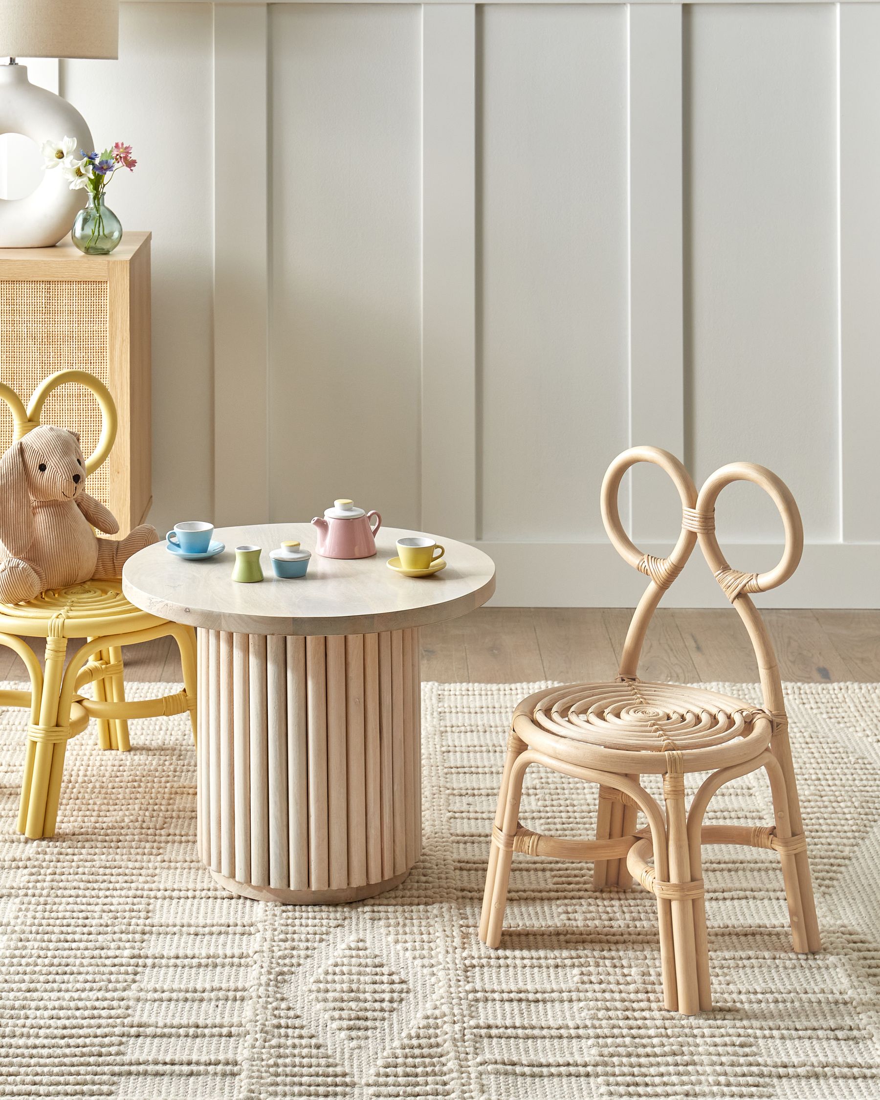 Rattan Kids Chair Natural MIRTIA | Beliani.co.uk