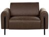 4-Sitzer Sofa Set Lederoptik dunkelbraun ASKIM_918938