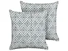 Set of 2 Decorative Cushions CORDATA 45 x 45 cm Cotton Blue Oriental Pattern