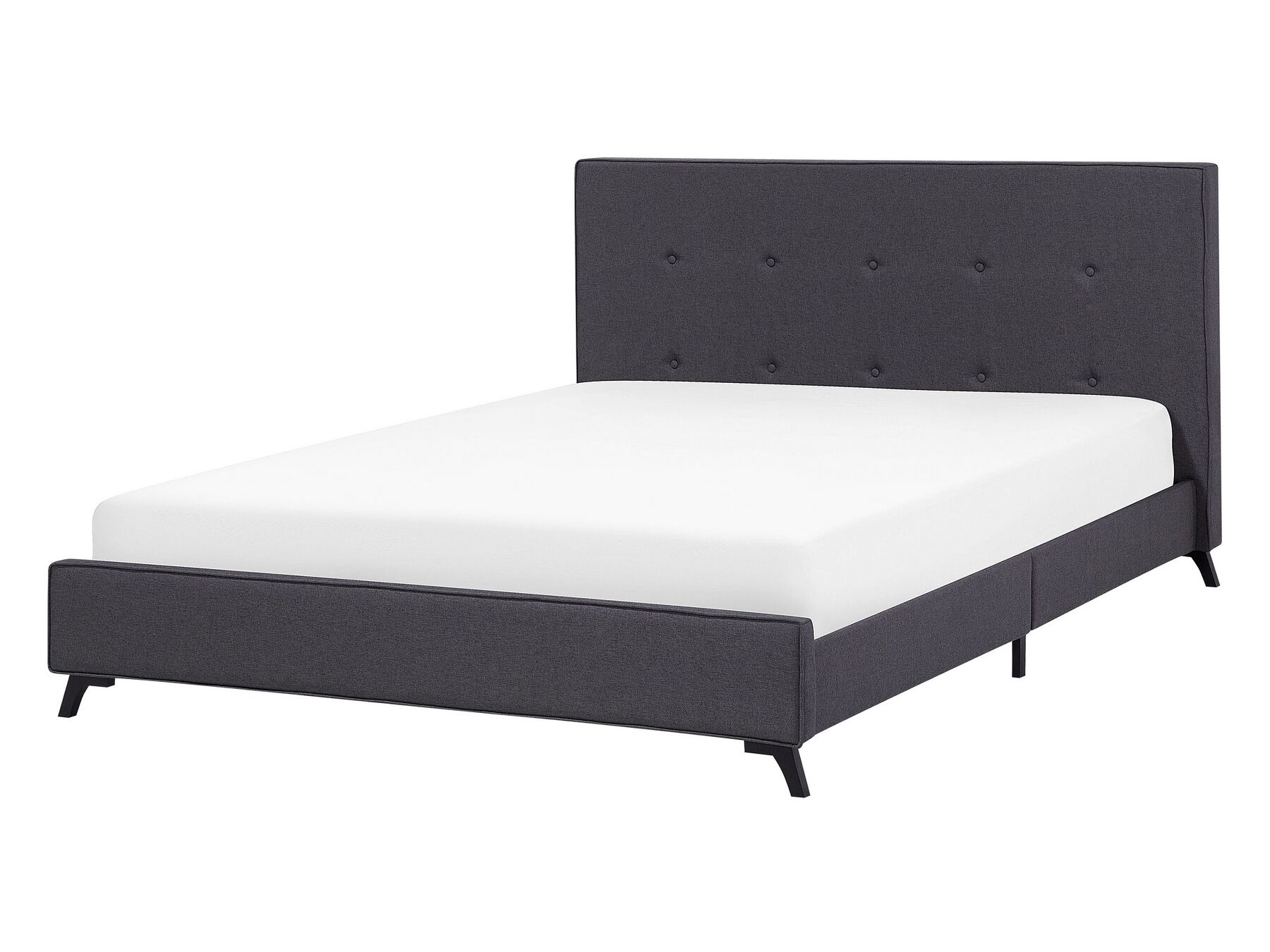 Čalouněná postel 140 x 200 cm tmavě šedá AMBASSADOR_777494