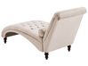 Chaise longue in velluto color beige MURET_750620