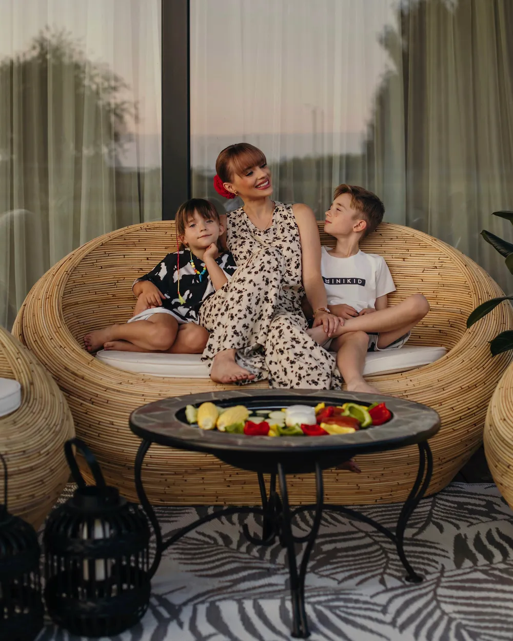 Garden Sofa Set 4 Seater MAIORI Rattan Natural_937832
