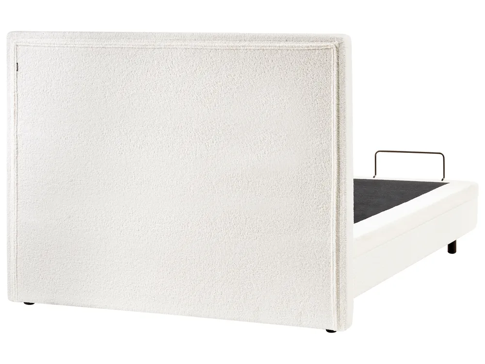 Verstelbaar bed Bouclé DUKE II 160 x 200 cm Gebroken wit_1026088
