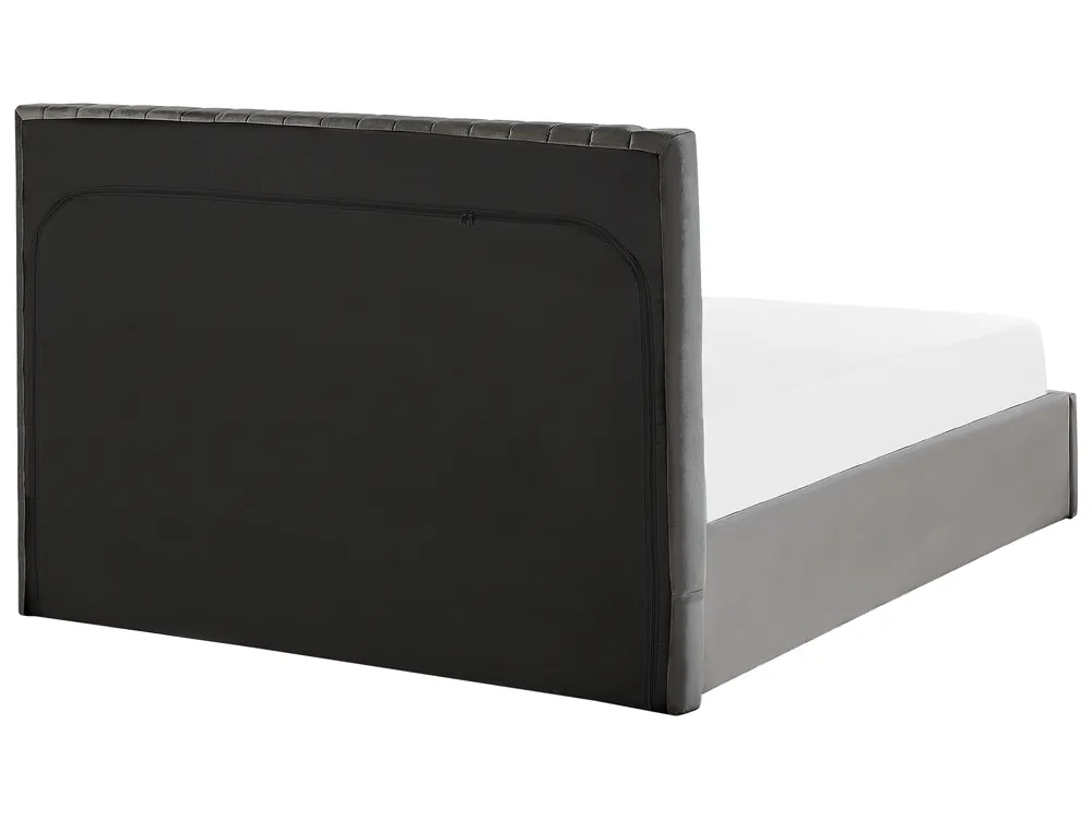 Ottoman Bed VION Velvet Grey 140 x 200 cm (EU Double)_826743