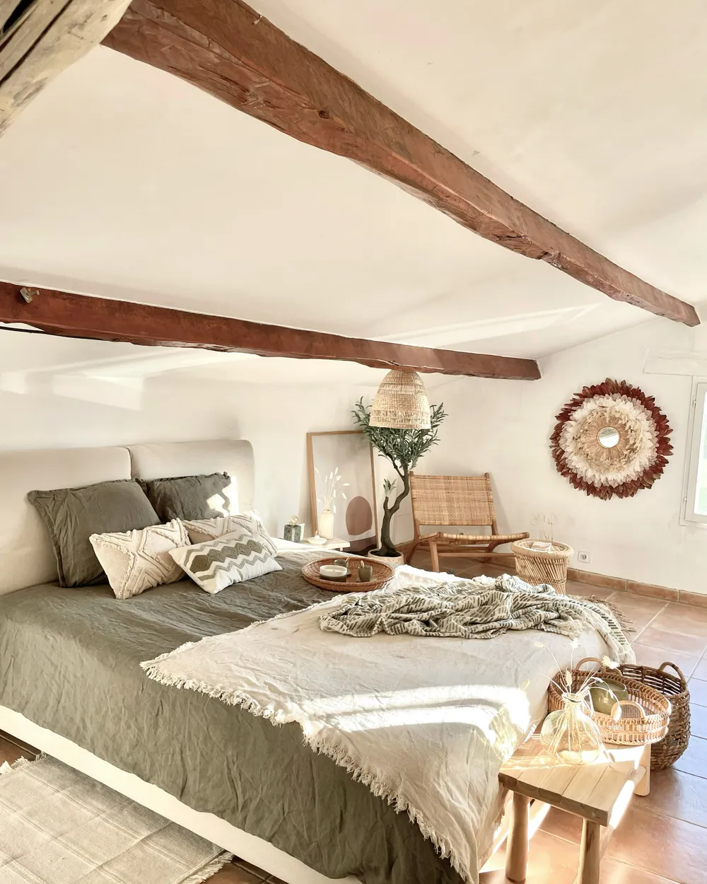 Bed Fabric BELFORT 140 x 200 cm (EU Double) Light Beige_983584